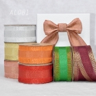 Christmas Metallic Edge Ribbon