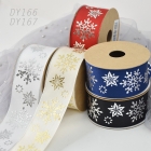 Christmas Foil Snowflake Ribbon